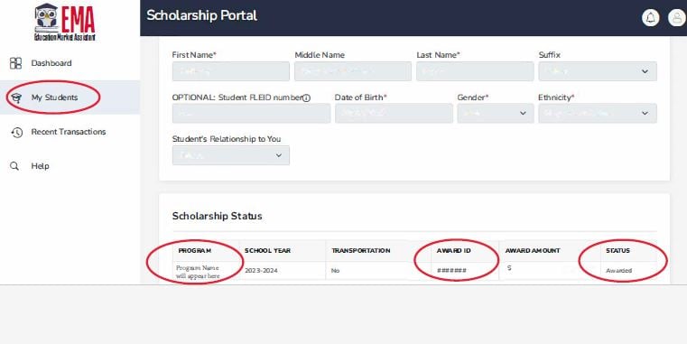 Student_Award ID View_English